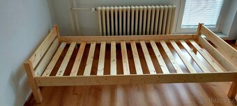 Postel s roštem a matracem (pěna+kokos) - 2