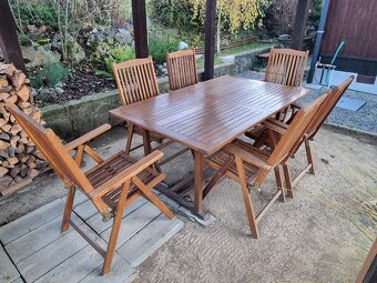 Venkovní set stůl + 6 židlí - 2
