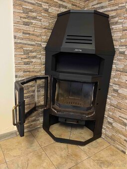 Rohová krbová kamna - 2