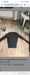 Lehky svetr Karl Lagerfeld trpytivy sedne xs,s rozmery v tex - 2