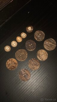 13ks ručně dělané knoflíky z paroží, přírodní knoflíky - 2