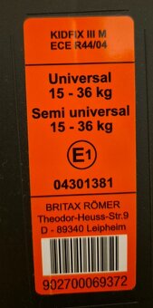 autosedačka Britax Kidfix 3 M, storm grey - 2