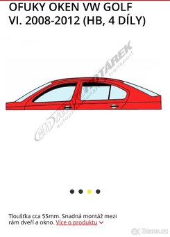 Ofuky oken VW Golf VI 5dv. Htb - 2