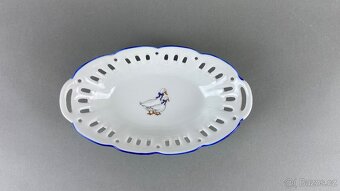 Mistička oválná s motivem hus, český porcelán - 2