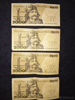 4ks bankovek 2000 polských zlotých - 2