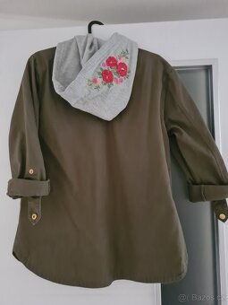 Nová khaki bunda košile Tally Weijl vel 40,kspuce jde sundat - 2