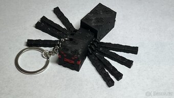 3D tisk klíčenka minecraft pavouk - 2