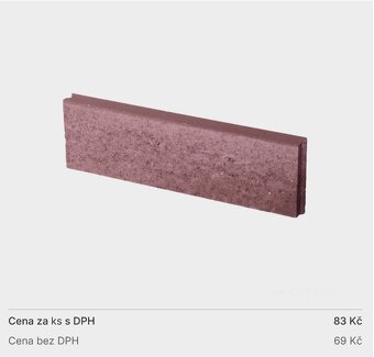 Záhonový betonový obrubník DITON hnědý -- 50 x 20 x 5 cm - 2