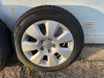 ORIGINÁL ALU KOLA AUDI 5x112 R16 ET37 + ZÁNOVNÍ ZIMNÍ PNEU - 2