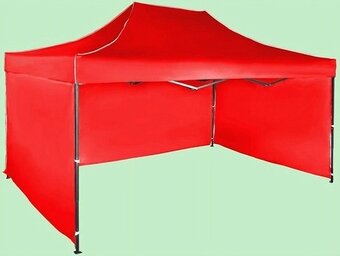 Nůžkový stan 3x4,5m s boční plachtou - 2