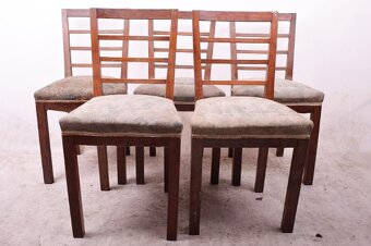 Sada 5 Art Deco židlí - 2