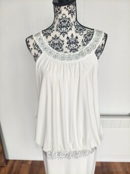 Bílé společenské šaty vel. 40 - 2