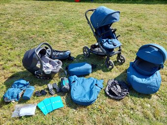 Kočárek X-lander X-Pulse Set 3v1 2021 Petrol blue + isofix - 2