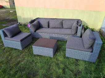 Zahradní ratanová sestava 228x86cm Ambia - nová - 2