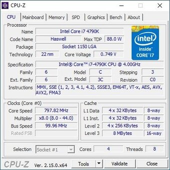 Procesor Intel Core i7 4790K (4.00 GHz) socket 1150 - 2