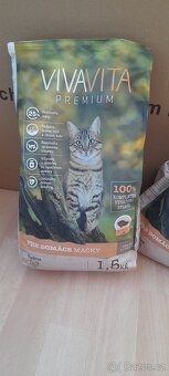 Vivavita granule pro domácí kočky drůbeží 1,5kg+1kg - 2