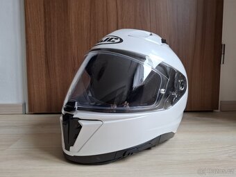 Přilba HJC i70 – super stav, lesklá bílá, vel. M - 2