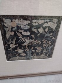 Čínská starožitná výšivka - odznak - 2