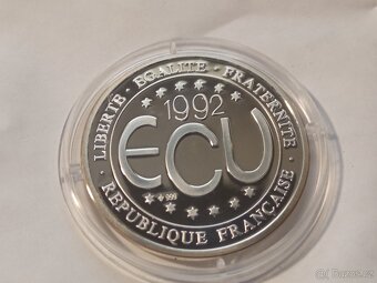 STŘÍBRO 1 ECU 1992.KAREL VELIKÝ 999/1000 FRANCE - 2