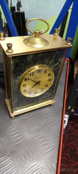 Ruské hodiny mosaz-mramor - 2