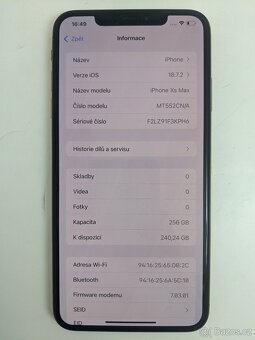 iPhone XS Max 256gb gold. Baterie 100%. Záruka 6 měsíců - 2