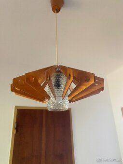 LUSTR - DŘEVO - SKLO - - 2