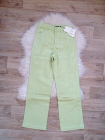 Zelené vzorované kalhoty Zara - 2