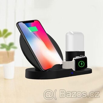 3v1 bezdrátová nabíječka, pro telefon, hodinky a sluchátka L - 2