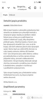 Nové stropní polystyren kazety se zámkem 50x50 cm na 22m2 - 2