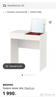Toaletní stolek IKEA BRIMNES - 2