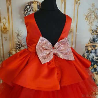 Dětské slavnostní šaty červené - 2