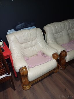 Kozeny dvojsedak a kreslo prodam - 2