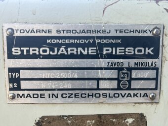 37. Tabulové nůžky NTC 2500/4 - 2