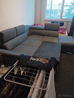 Prodám - Rozkládací Sedací Soupravu Šedé Barvy do tvaru L - 2