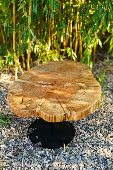Epoxidový stůl buk - průměr 70 cm - 2