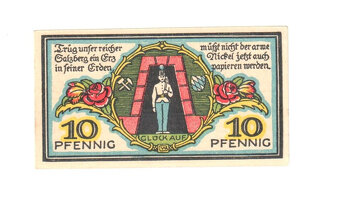 Nouzová bankovka BERCHTESGADEN, 10 PFENNIG, 1920 - 2