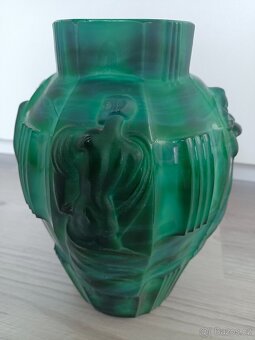 Starožitná malachitová váza – Art Deco - 2