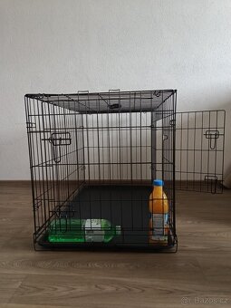 Klec pro psy DOG FANTASY skládací černá (L) 91x56x63cm - 2