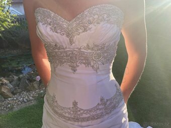 Svatební šaty, velikost M - 2