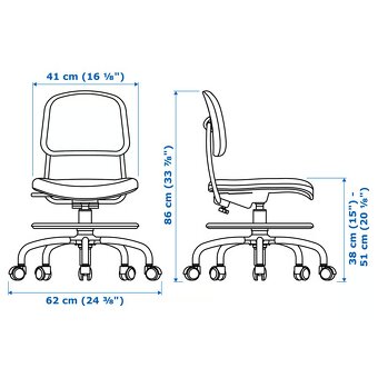 IKEA VIMUND dětská židle, světle růžová - 2