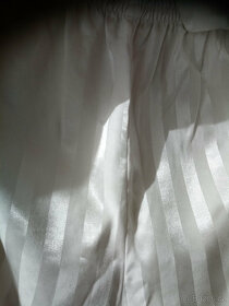 Dámské saténové pyžamo 44 - 46 + krajková košilka bílá L - 2