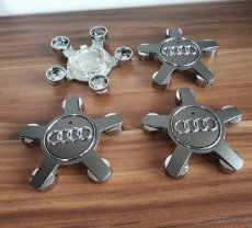 středové krytky Audi 135mm hvězda černé šedé stříbrné - 2