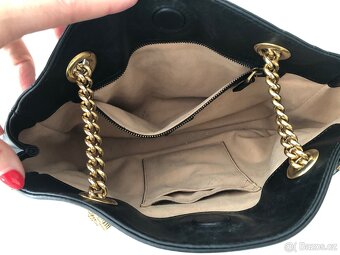 Luxusní Gucci kabelka - originál, černá, zlatý kov - 2
