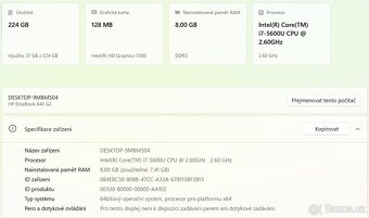 ▼HP EliteBook 840 G2 - 14" / i7-5600U / 8GB / SSD / ZÁR▼ - 2