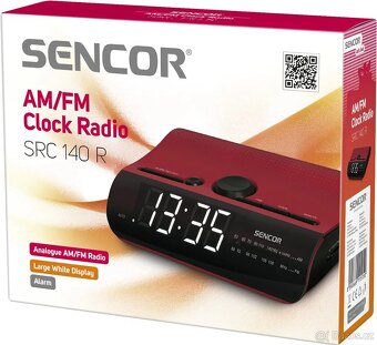 ⏰🔴Radiobudík, digitální stolní hodiny Sencor 140 R 🛑🟥 - 2