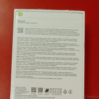 Apple iPhone 16 256GB Black CZ Nový záruka 24 měsíců - 2