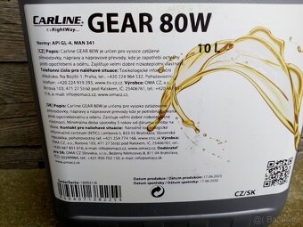 převodový olej carline (Mogul) gear 80w (trans 80) 10L - 2