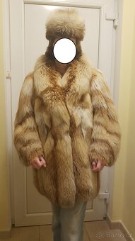 Dámský kožich zlatá lišky, zn. KARA, vel. L-XL - 2