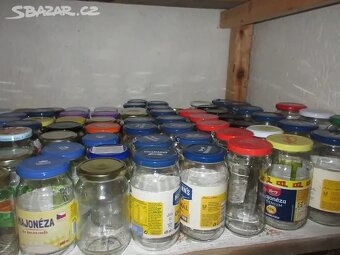 Zavařovací sklenice-od čalamád,majolek, asi 50 ks - 2