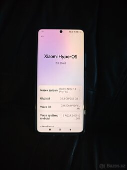 Redmi note 14 Pro+, 8/256GB, 7s gen2, 200Mpx, AI, záruka - 2